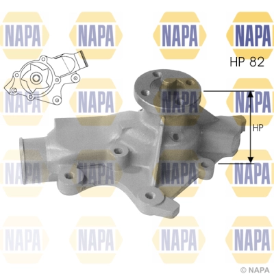Pompe à eau, refroidissement du moteur NAPA NWP1270