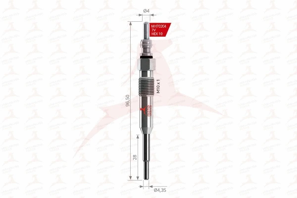 Bougie de préchauffage MEHA AUTOMOTIVE MH70204