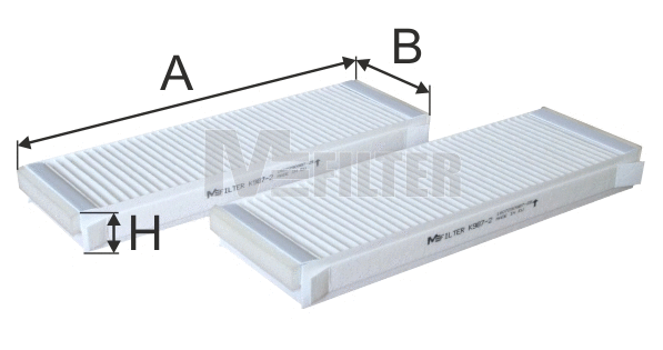 Filtre, air de l'habitacle MFILTER K 987-2