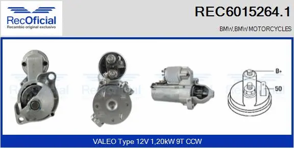 Démarreur RECOFICIAL REC6015264.1