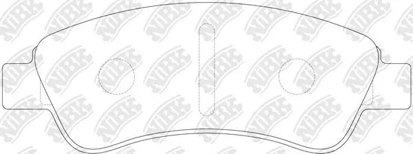 Kit de plaquettes de frein, frein à disque NiBK PN0182