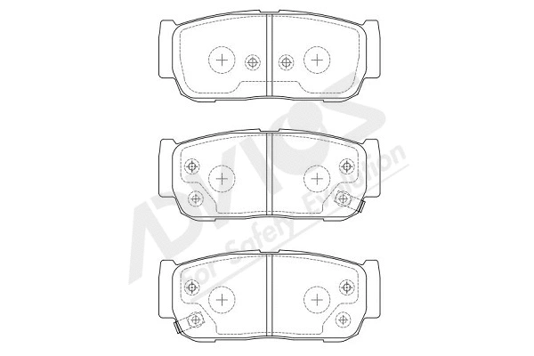 Kit de plaquettes de frein, frein à disque ADVICS-SEA R2N029Y