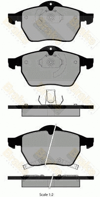 Kit de plaquettes de frein, frein à disque Brake ENGINEERING PA1848