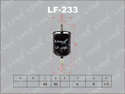 Filtre à carburant LYNXAUTO LF-233