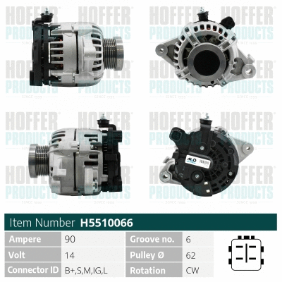 Alternateur HOFFER H5510066