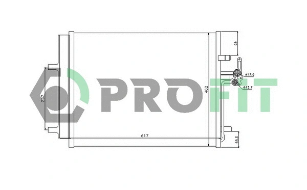 Condenseur, climatisation PROFIT PR 2539C1