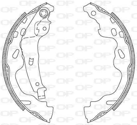 Jeu de mâchoires de frein OPEN PARTS BSA2104.00