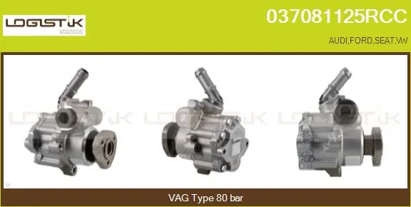 Pompe hydraulique, direction LGK 037081125RCC