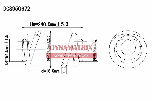Ressort de suspension DYNAMATRIX DCS950672