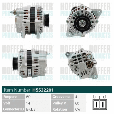 Alternateur HOFFER H5532201