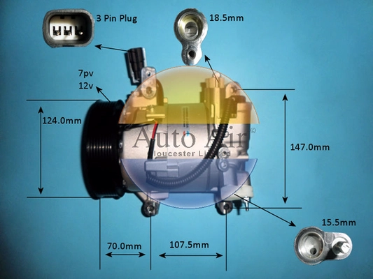 Compresseur, climatisation AUTO AIR GLOUCESTER 14-0851P