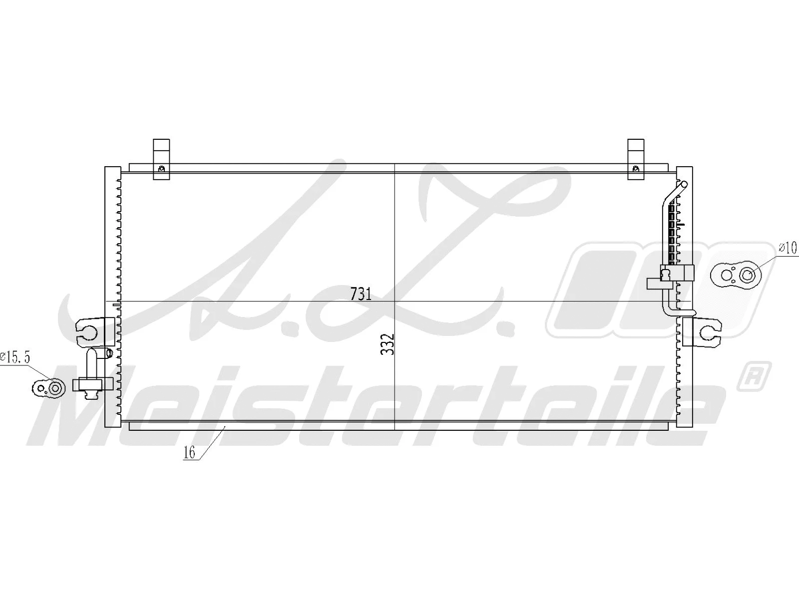 Condenseur, climatisation A.Z. Meisterteile AZMT-45-030-1012