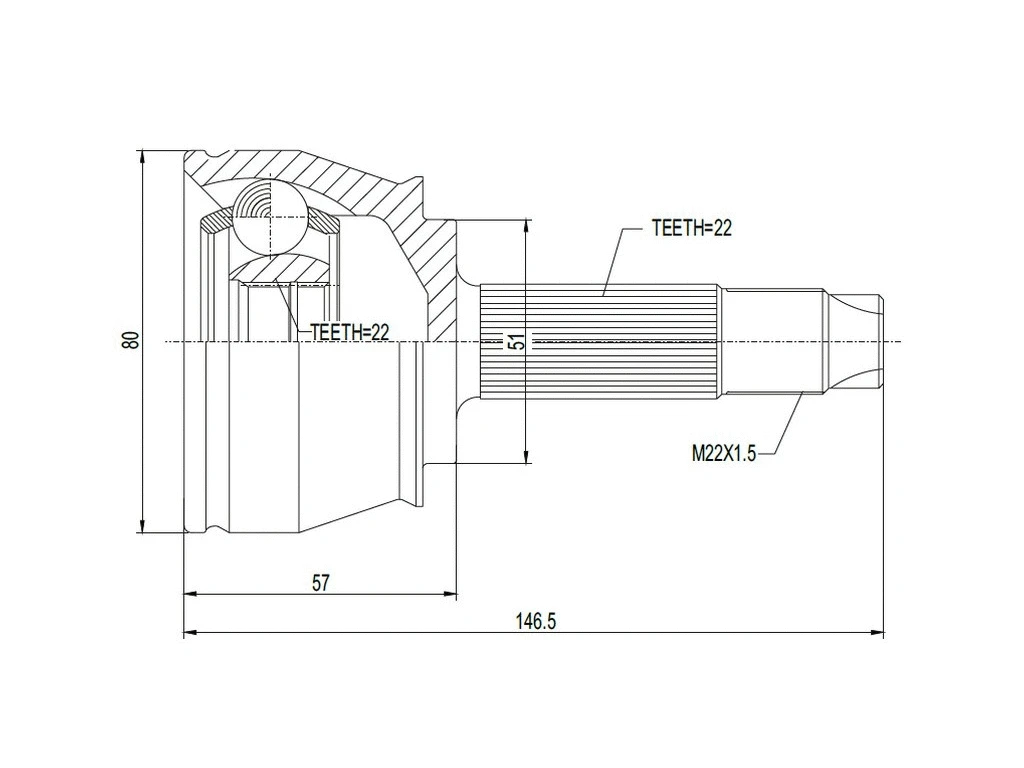 Jeu de joints, arbre de transmission A.Z. Meisterteile AZMT-43-030-1080