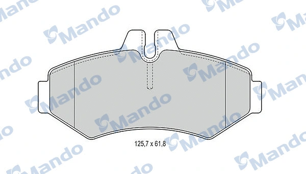 Kit de plaquettes de frein, frein à disque MANDO MBF015662