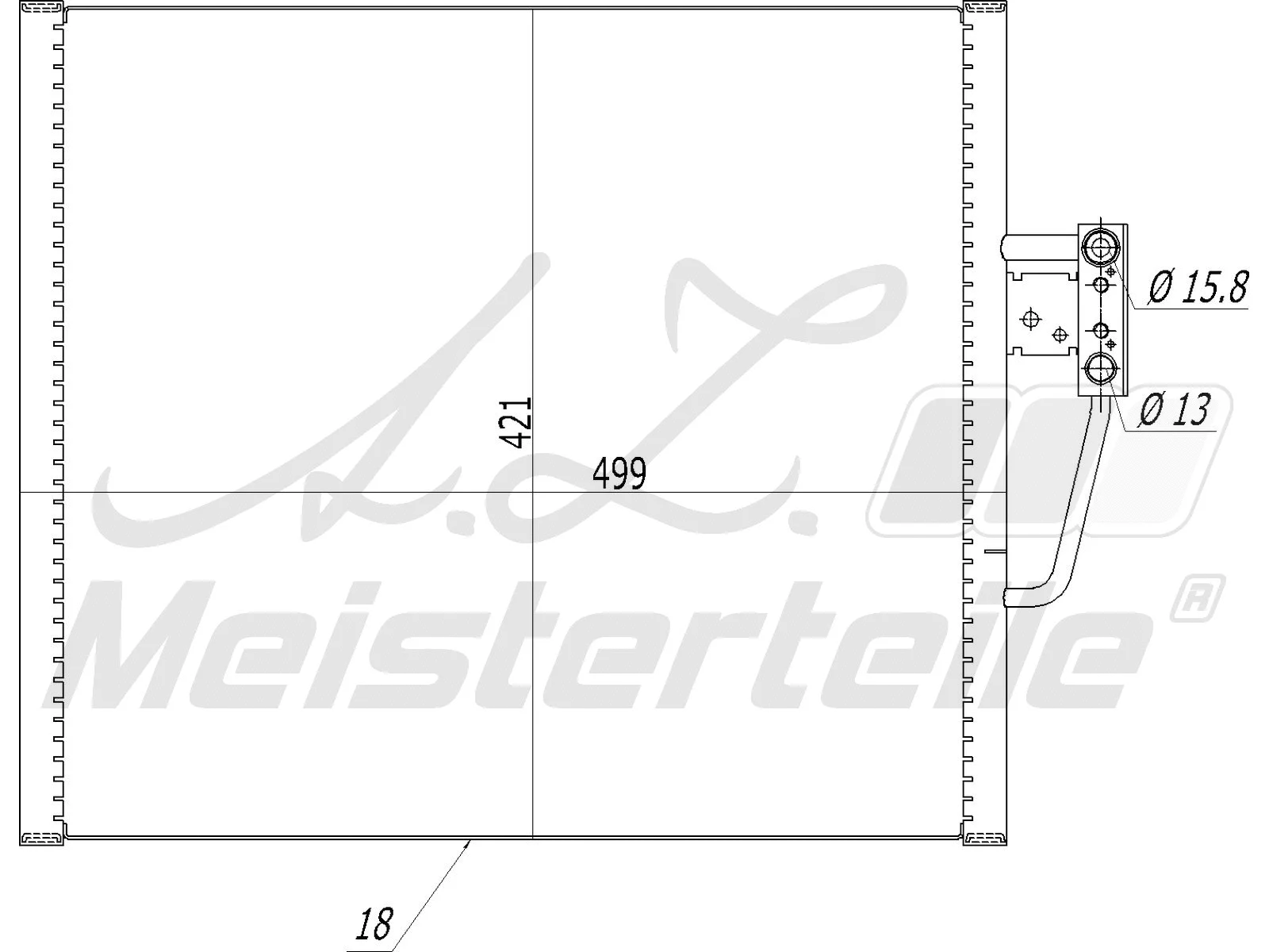 Condenseur, climatisation A.Z. Meisterteile AZMT-45-030-1072