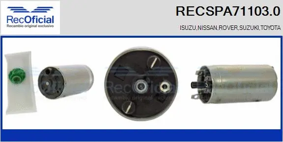 Pompe à carburant RECOFICIAL RECSPA71103.0