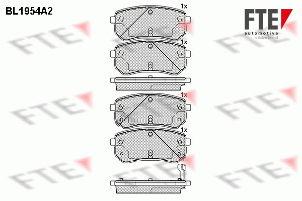 Kit de plaquettes de frein, frein à disque FTE 9010541