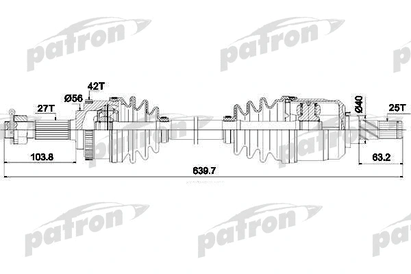 Arbre de transmission PATRON PDS1620