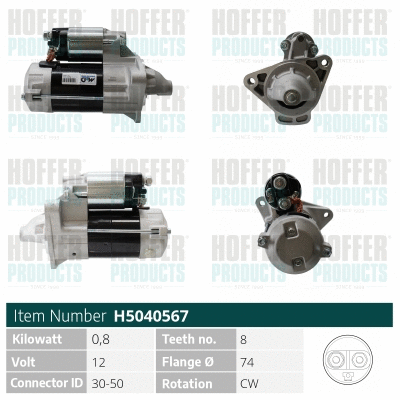 Démarreur HOFFER H5040567