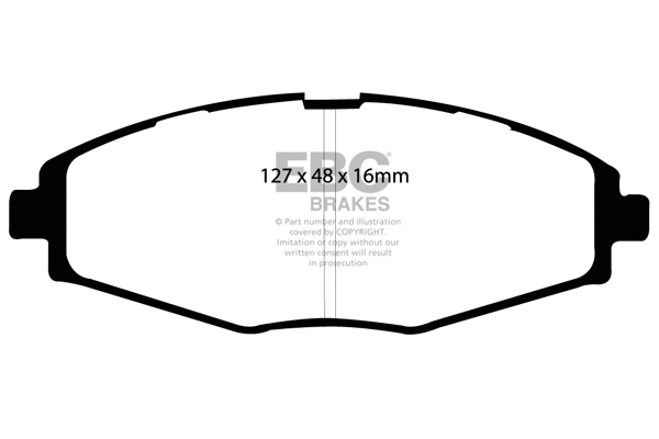Kit de plaquettes de frein, frein à disque EBC Brakes DP21212