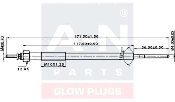 Bougie de préchauffage A-N PARTS A-N170527