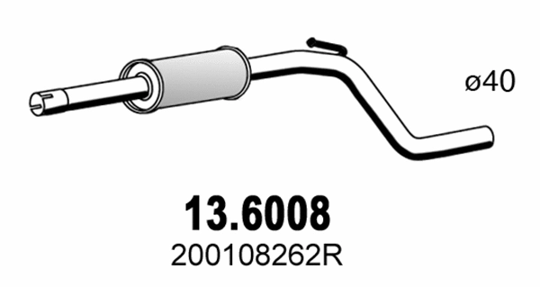 Silencieux central ASSO 13.6008