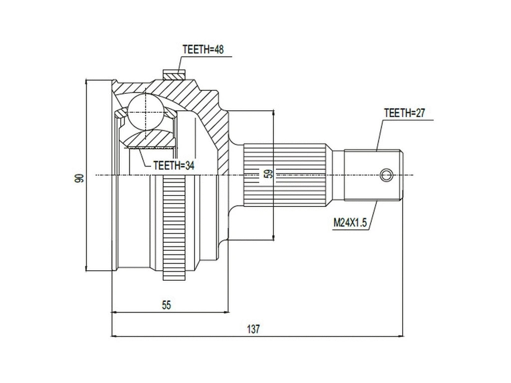 Jeu de joints, arbre de transmission A.Z. Meisterteile AZMT-43-030-1076