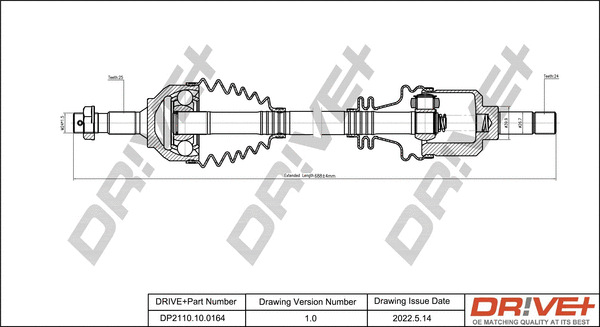 Arbre de transmission Dr!ve+ DP2110.10.0164