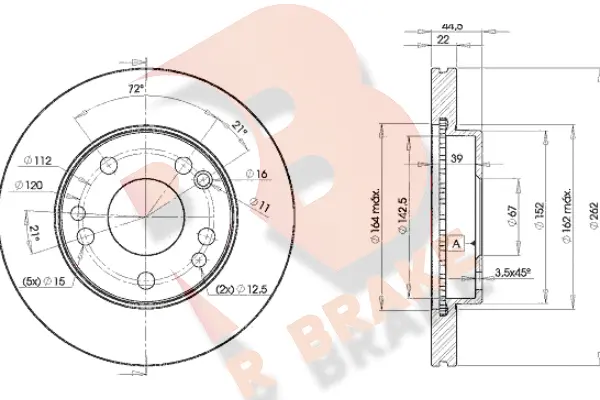 Disque de frein R BRAKE 78RBD27560