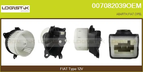 Pulseur d'air habitacle LGK 007082039OEM