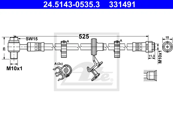 Flexible de frein ATE-APAC 24.5143-0535.3