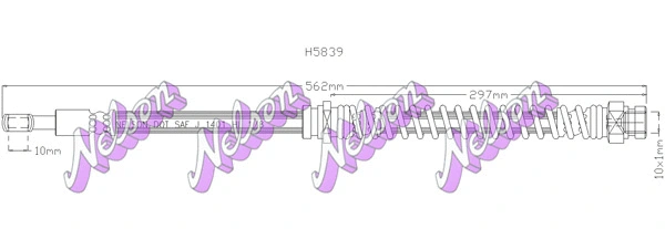 Flexible de frein KAWE H5839