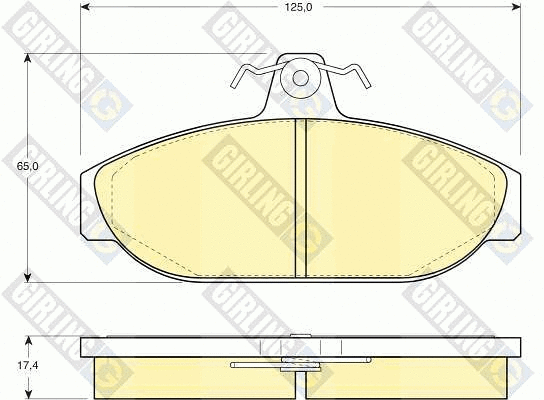 Kit de plaquettes de frein, frein à disque GIRLING 6104821