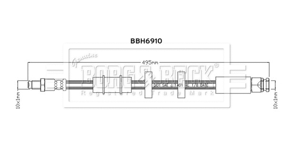 Flexible de frein BORG & BECK BBH6910