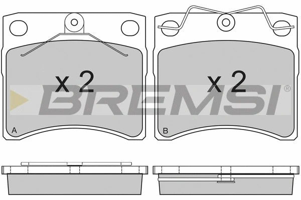 Kit de plaquettes de frein, frein à disque BREMSI BP2802