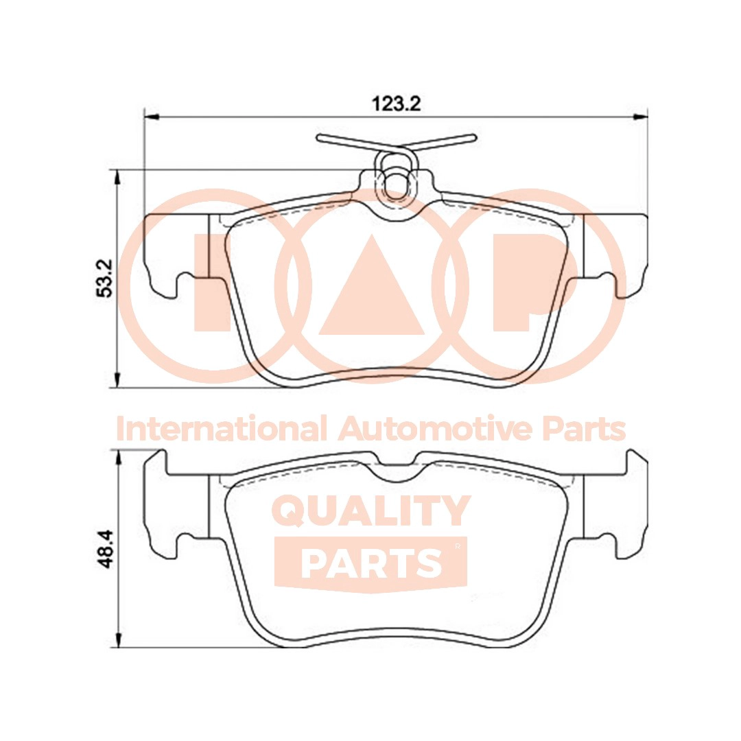 Kit de plaquettes de frein, frein à disque IAP QUALITY PARTS 704-04045