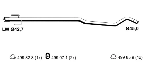 Tuyau d'échappement ERNST 012546