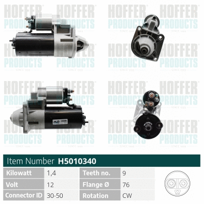 Démarreur HOFFER H5010340