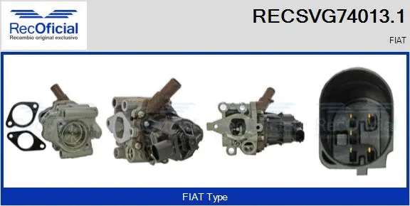 Vanne EGR RECOFICIAL RECSVG74013.1