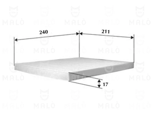 Filtre, air de l'habitacle AKRON-MALÒ 1531411