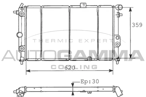 Radiateur, refroidissement du moteur AUTOGAMMA 100671