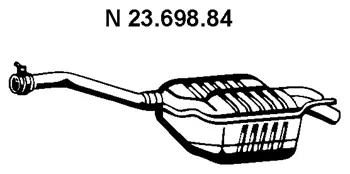 Silencieux arrière EBERSPÄCHER 23.698.84