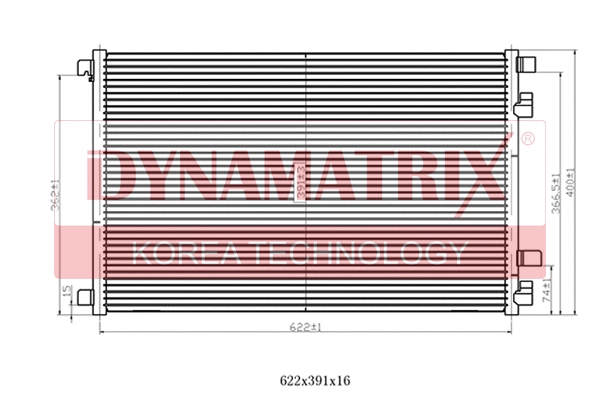 Condenseur, climatisation DYNAMATRIX DR94626
