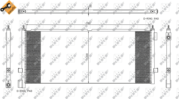 Condenseur, climatisation NRF 35892