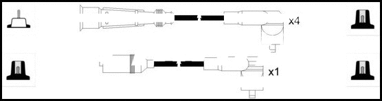 Kit de câbles d'allumage LEMARK HOES884