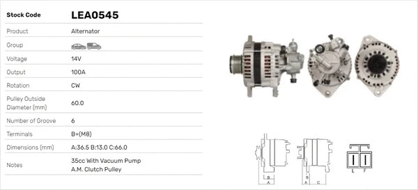 Alternateur LUSA LEA0545