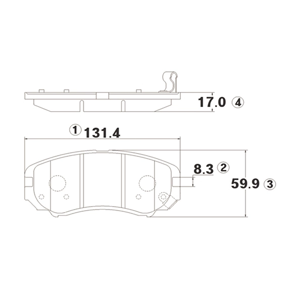 Kit de plaquettes de frein, frein à disque CTR GK0491