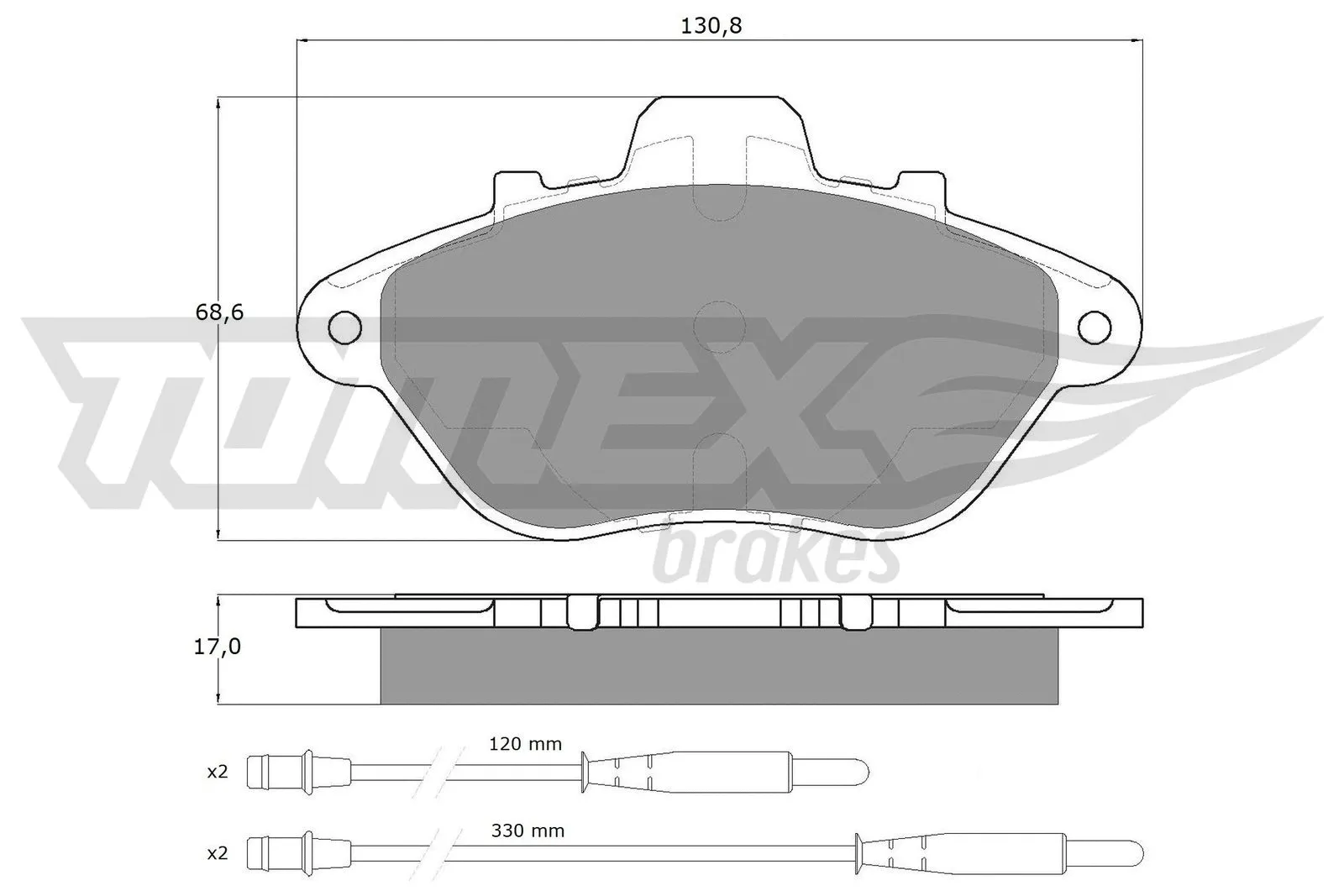 Kit de plaquettes de frein, frein à disque TOMEX Brakes TX 13-45