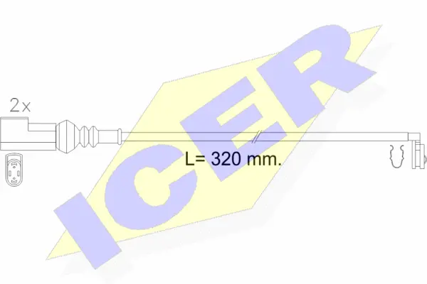 Contact d'avertissement, usure des plaquettes de frein ICER 610223 E C