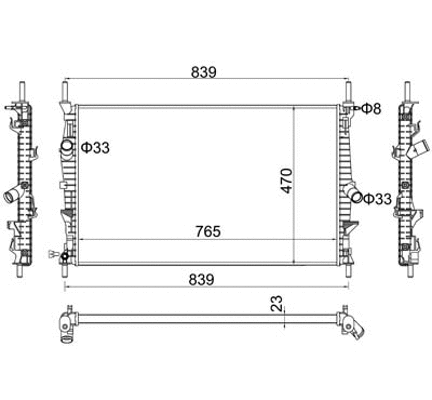 Radiateur, refroidissement du moteur HART 620 209